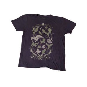 Mens Harry Potter 100% Cotton Black White Tee Shirt Dragons Fantasy Creatures L